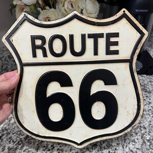 Metal Route 66 sign